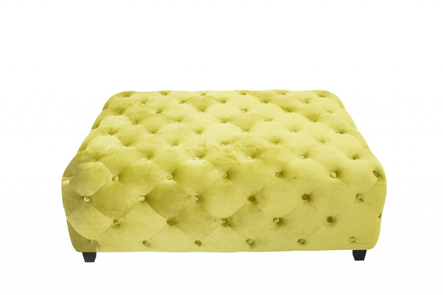 Velvety Green Modern Square Coffee Table