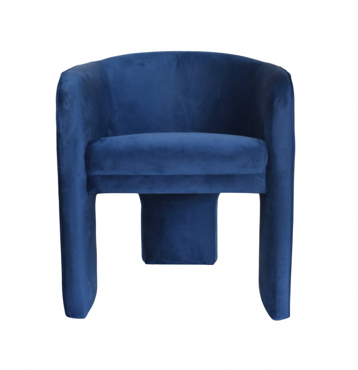 Blue Velvet Three Legged Chair