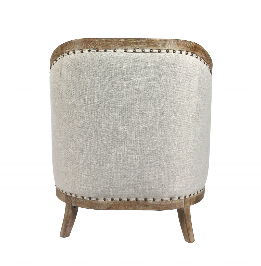 Natural Linen Lounge Chair