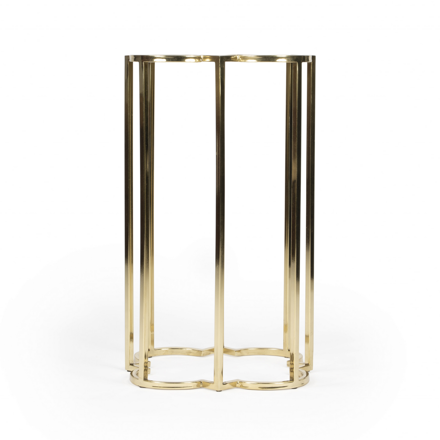 Clover Gold And Black Glass End Table