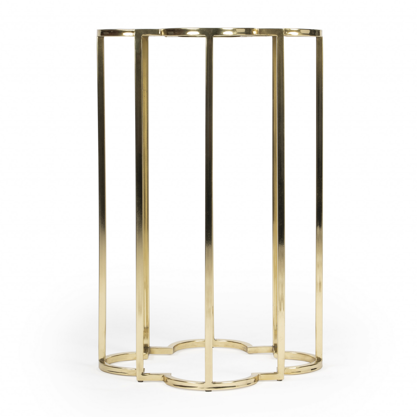 Clover Gold And Black Glass End Table