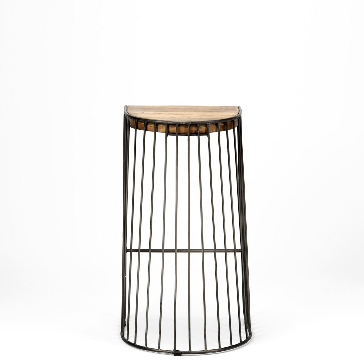 Solid Wood and Iron Bar Stool