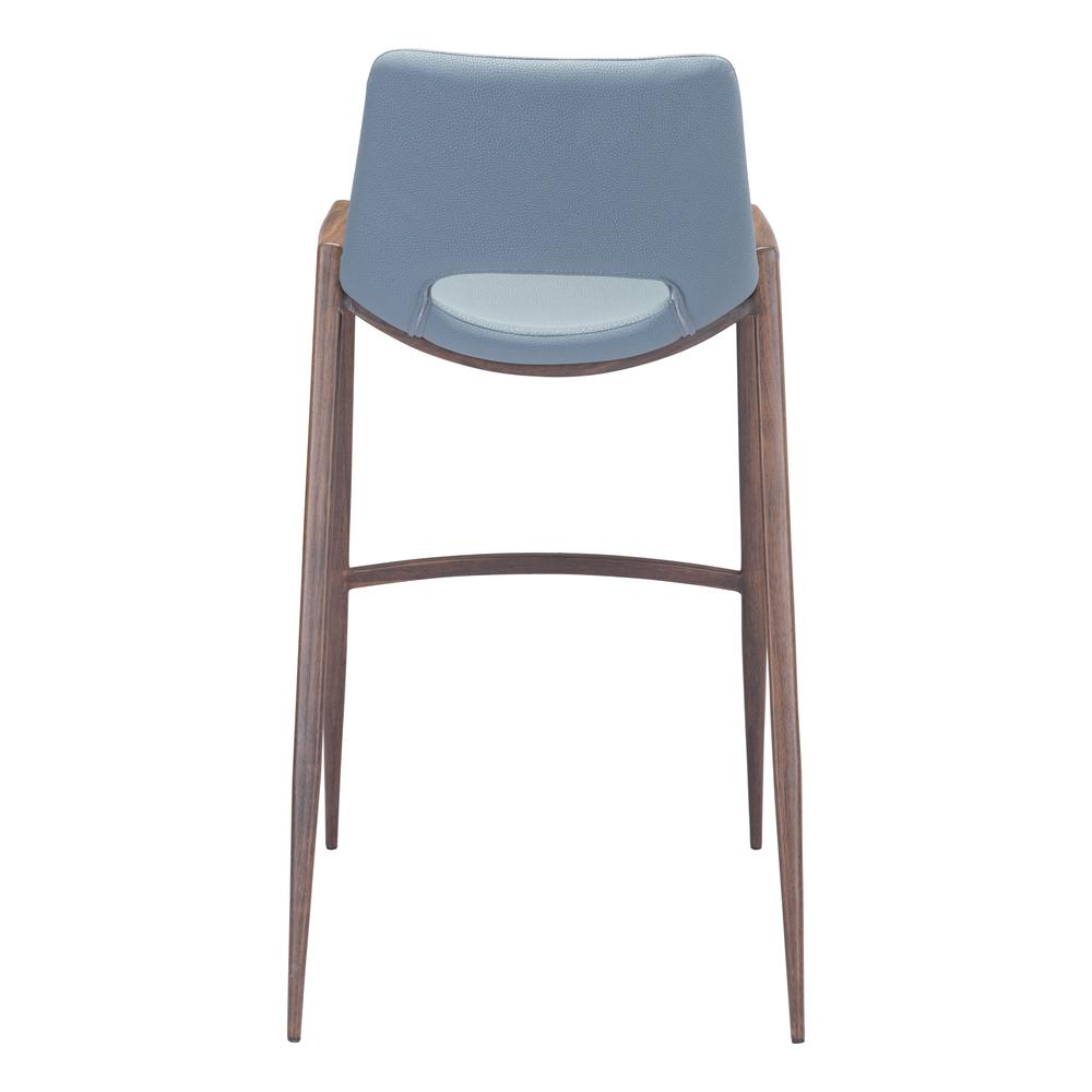 Desi Barstool (Set of 2) Blue & Walnut