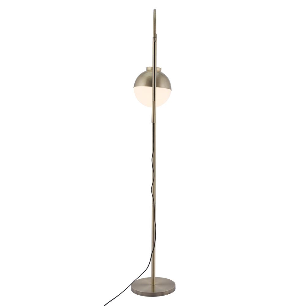 Waterloo Floor Lamp White & Brushed Brass