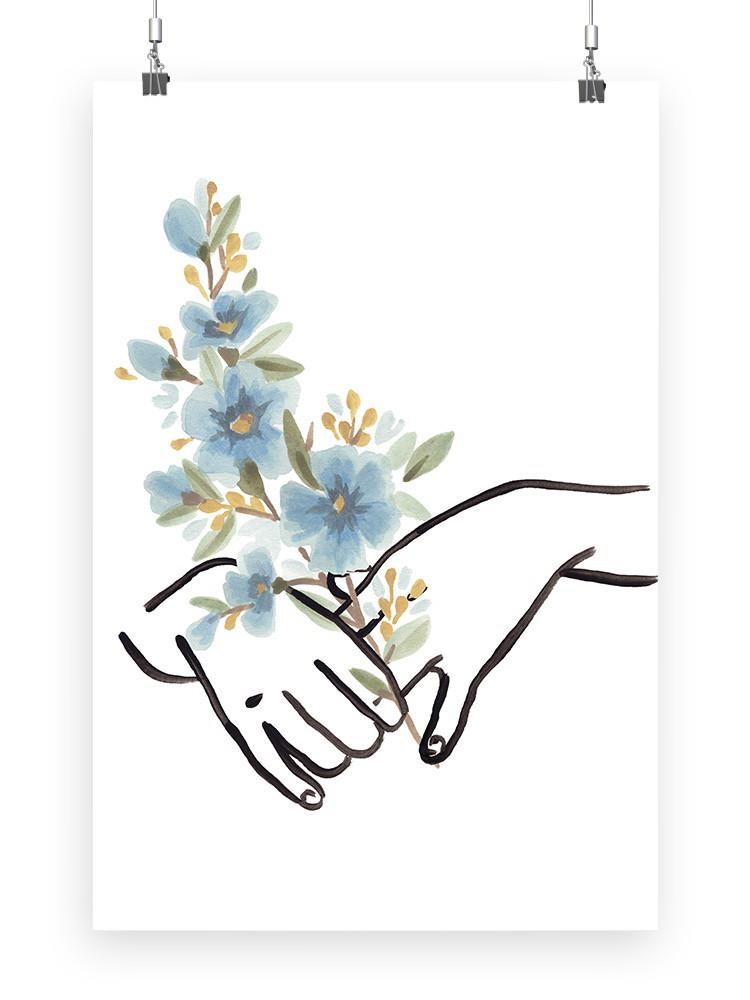 Hands And Flowers I Wall Art -June Erica Vess Designs