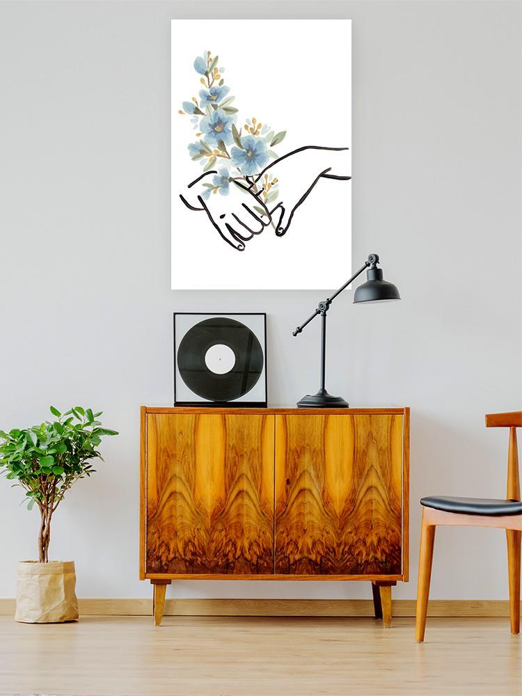 Hands And Flowers I Wall Art -June Erica Vess Designs