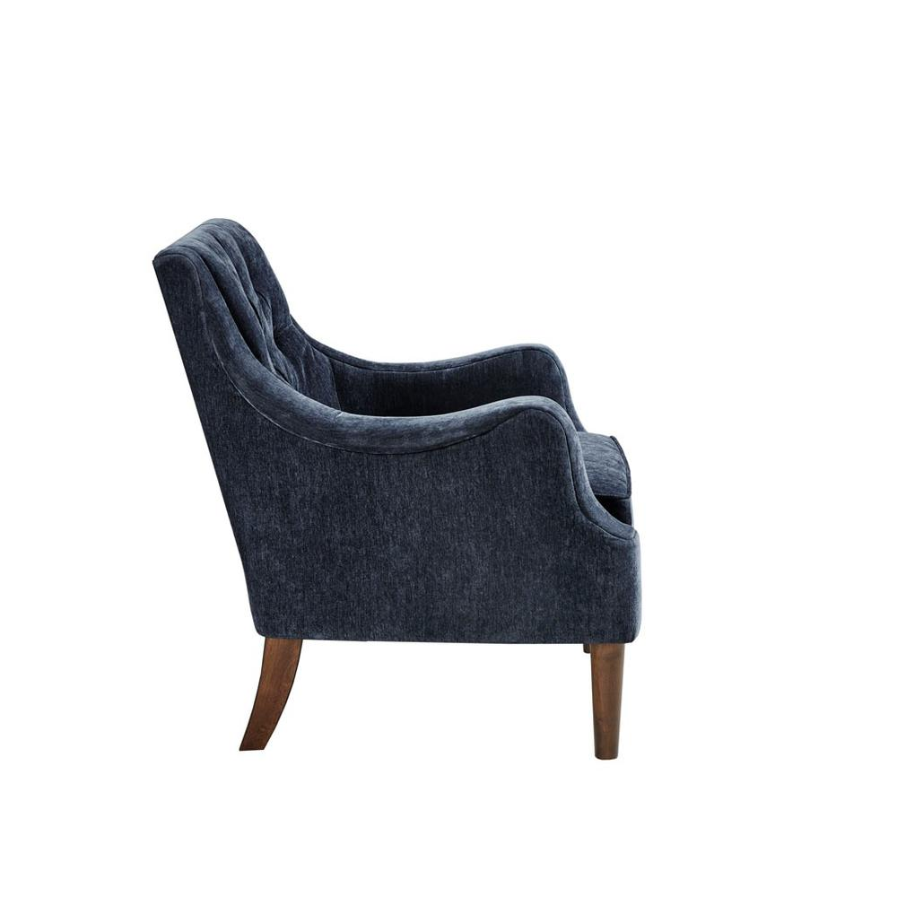 Qwen Button Tufted Accent Chair, Navy