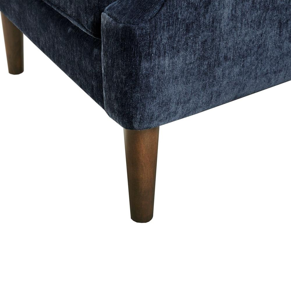 Qwen Button Tufted Accent Chair, Navy