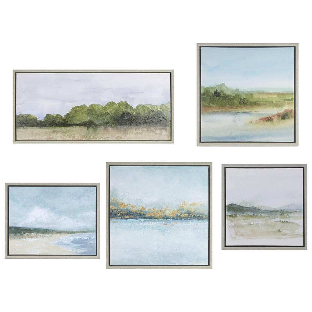 Framed Embellished Canvas Gallery 5PC Set, Multi