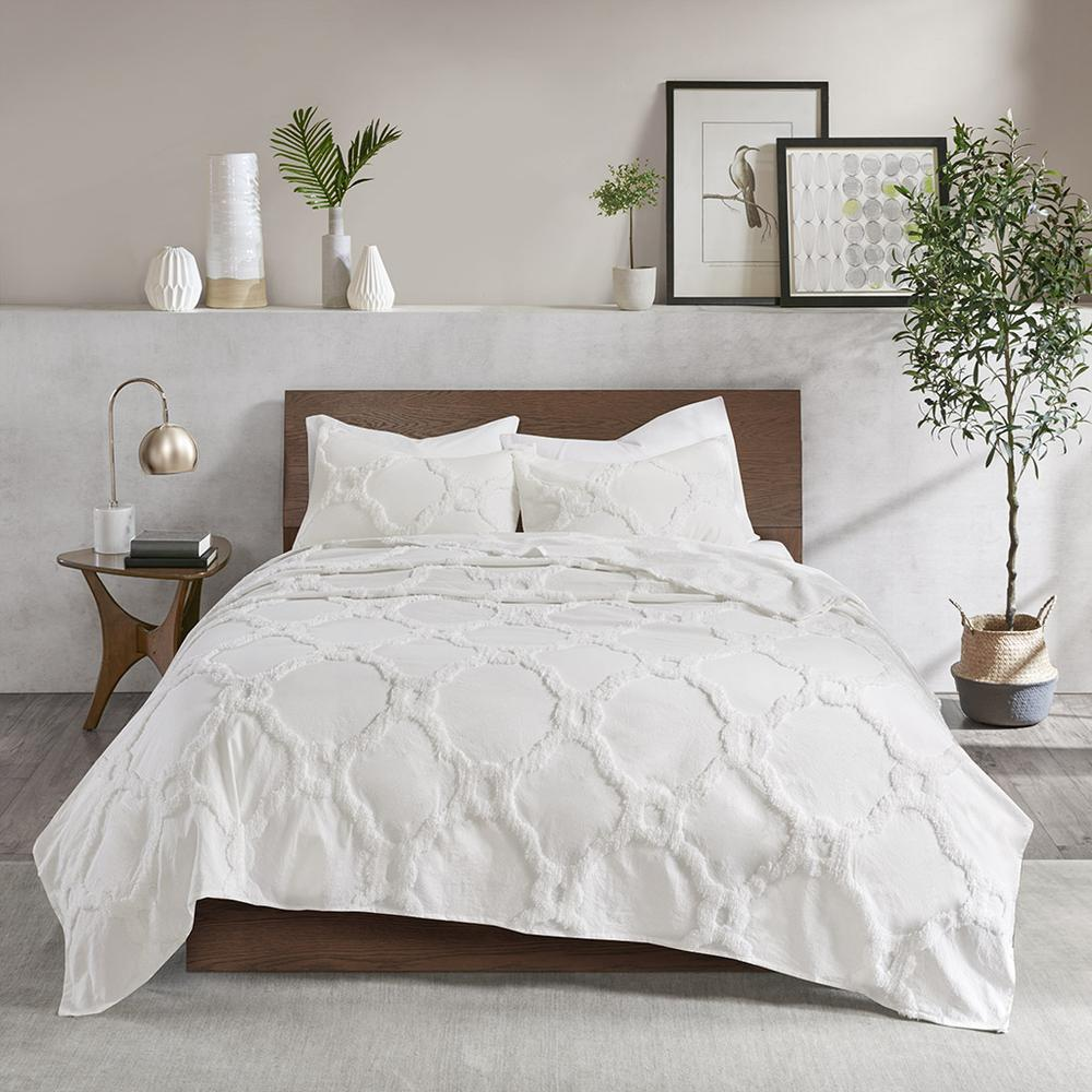 100% Cotton Tufted Chenille Coverlet Set