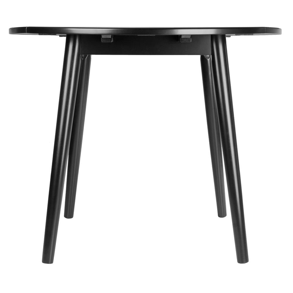 Moreno Round Drop Leaf Dining Table, Black