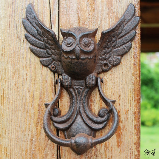 Antique Cast Iron Owl Door Handle