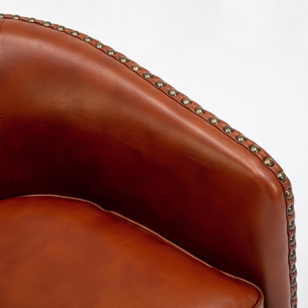 Tyler Swivel Arm Chair - Caramel