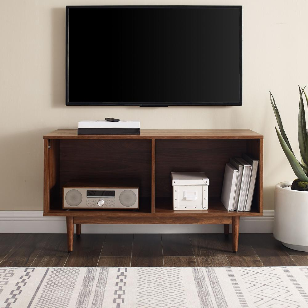 Liam Medium Record Storage Console Cabinet Walnut