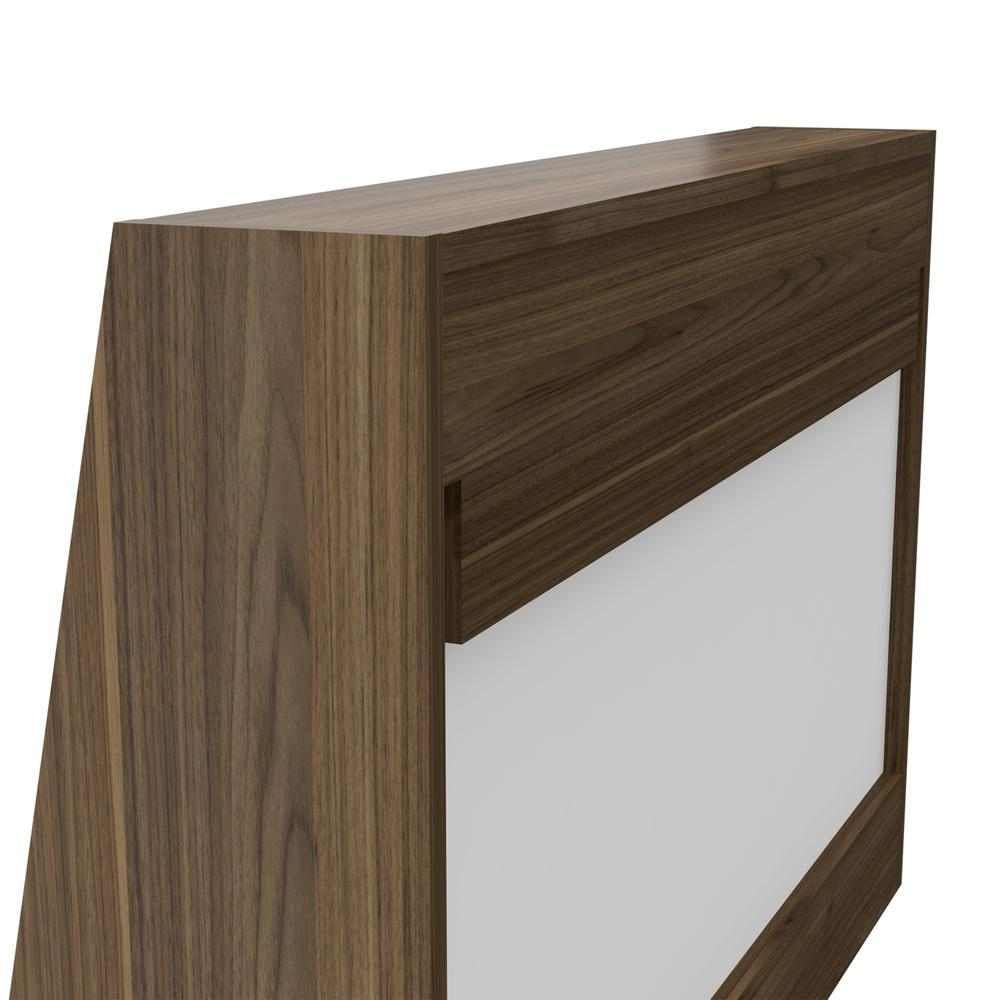 Vasco Wall Desk - Mahogany+High Gloss White