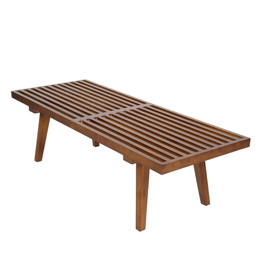 LeisureMod Mid-Century Inwood Platform Bench - 4 Feet