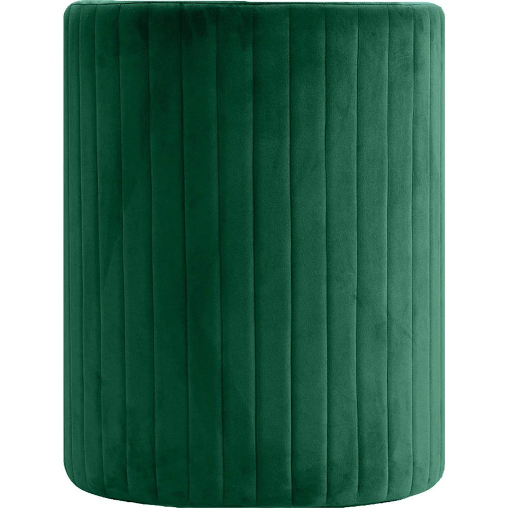 Best Master Seager Green Velvet Round Arm Chair with Ottoman