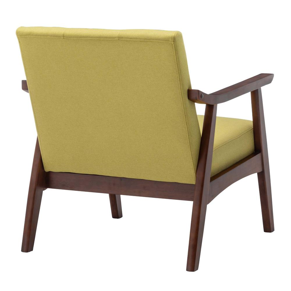 Take a Seat Natalie Accent Chair Bumblebee Yellow Fabric/Espresso