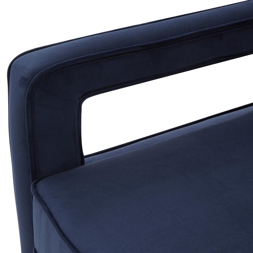 Questa Navy Blue Velvet Accent Arm Chair