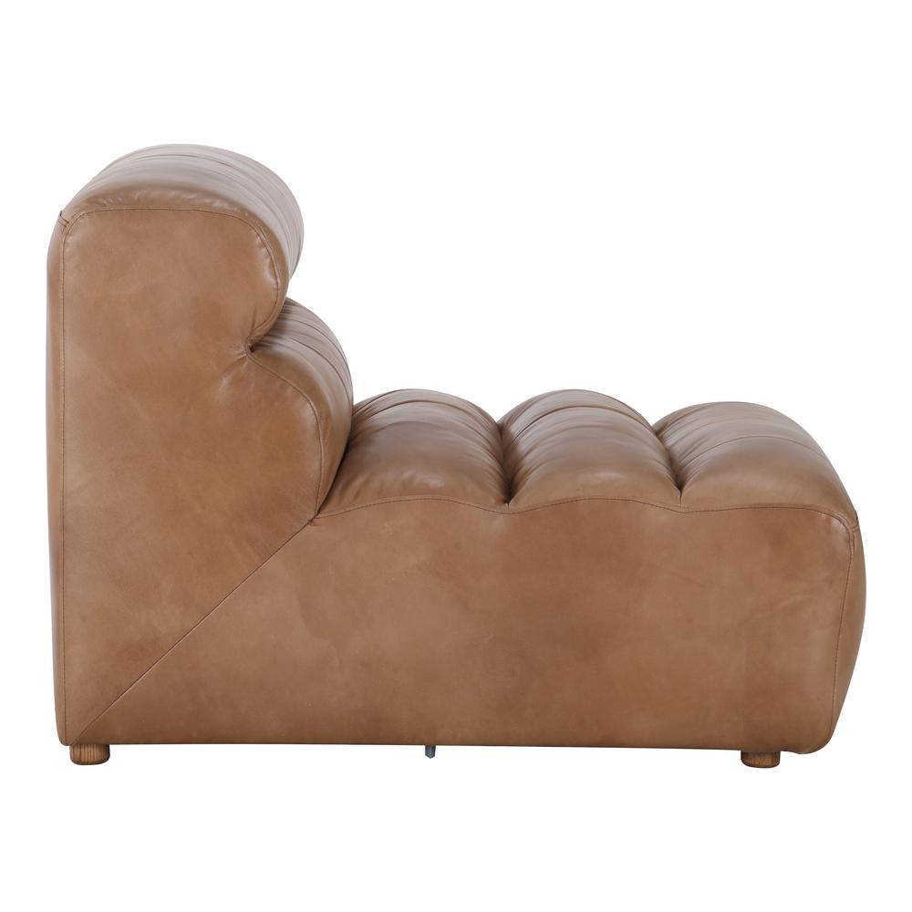 Ramsay Leather Armless Chair Tan