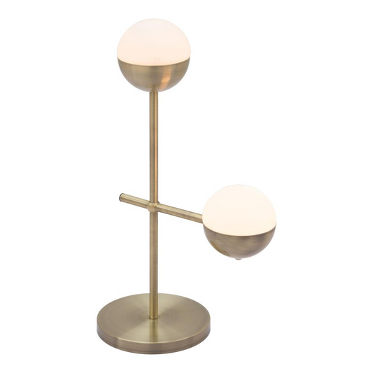 Waterloo Table Lamp White & Brushed Brass