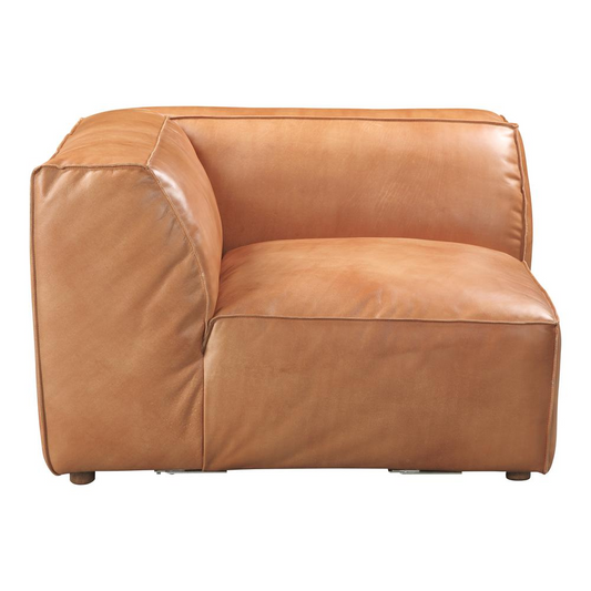 Luxe Corner Chair, Brown