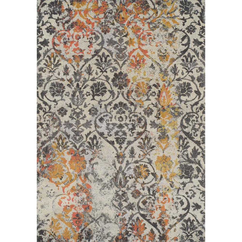 Modern Greys MG22 Orange 7'10" x 10'7" Rug