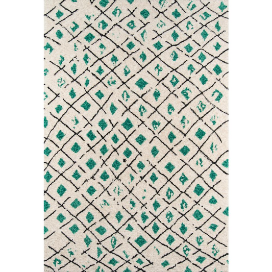 Bungalow Area Rug, Green, 2'3" X 8' Runner