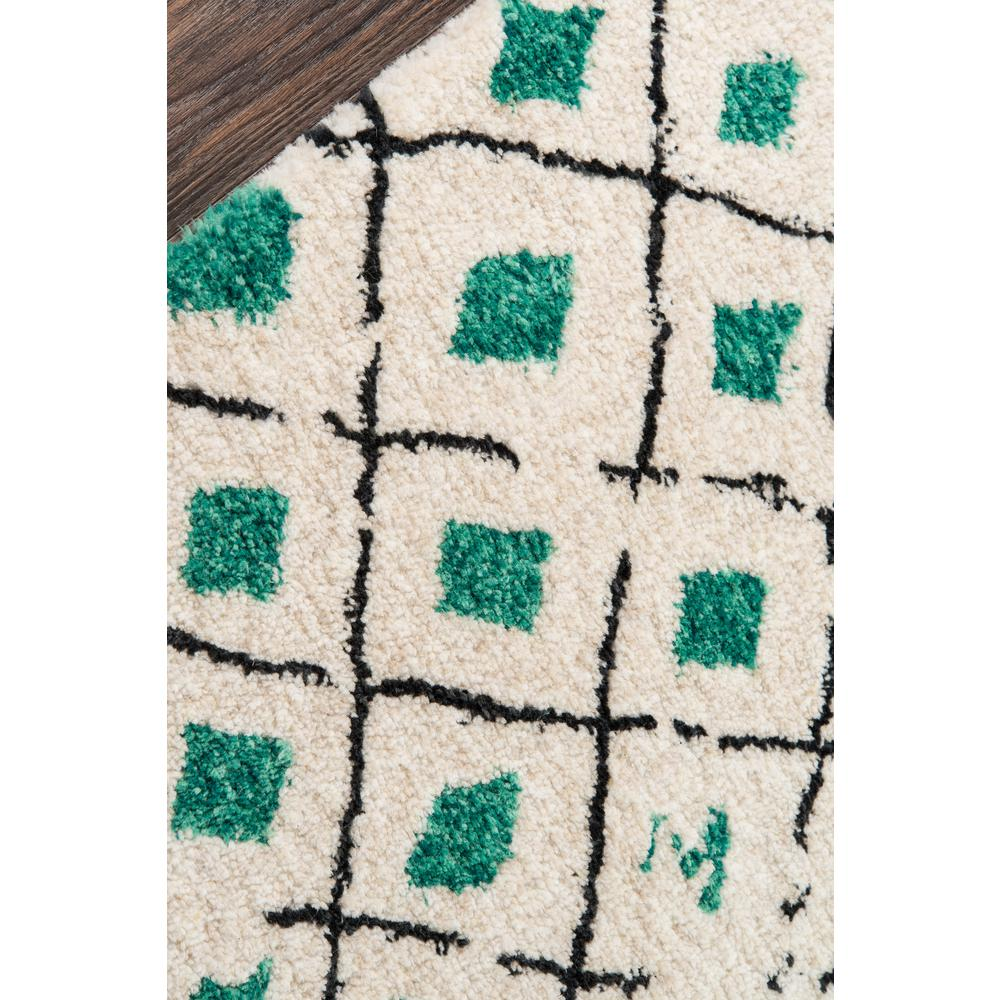 Modern Rectangle Area Rug, Green, 5' X 7'6"