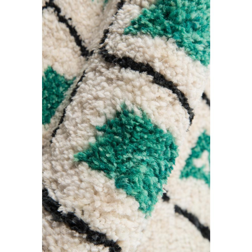 Modern Rectangle Area Rug, Green, 5' X 7'6"