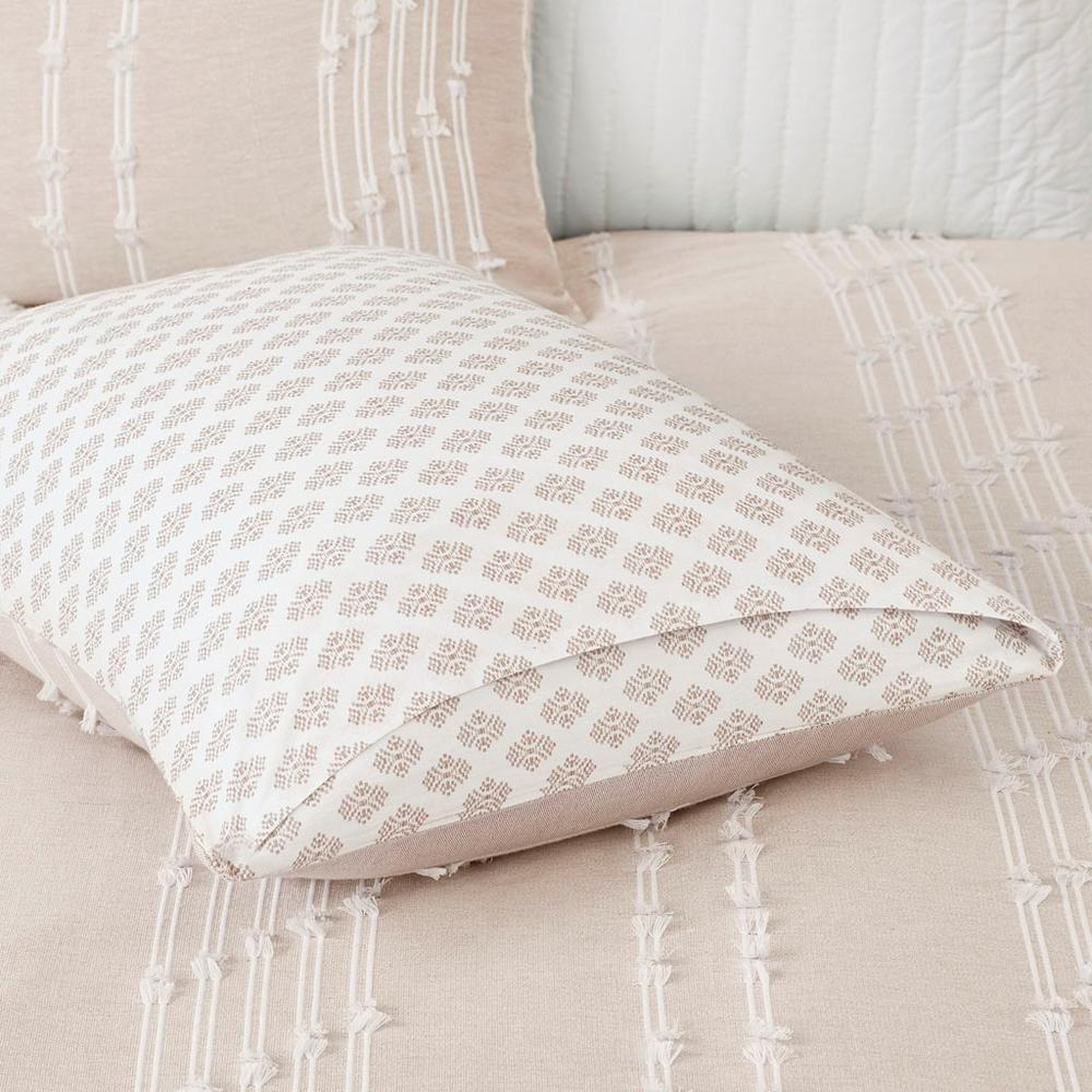 100% Cotton Jacquard Duvet Cover Set, Blush