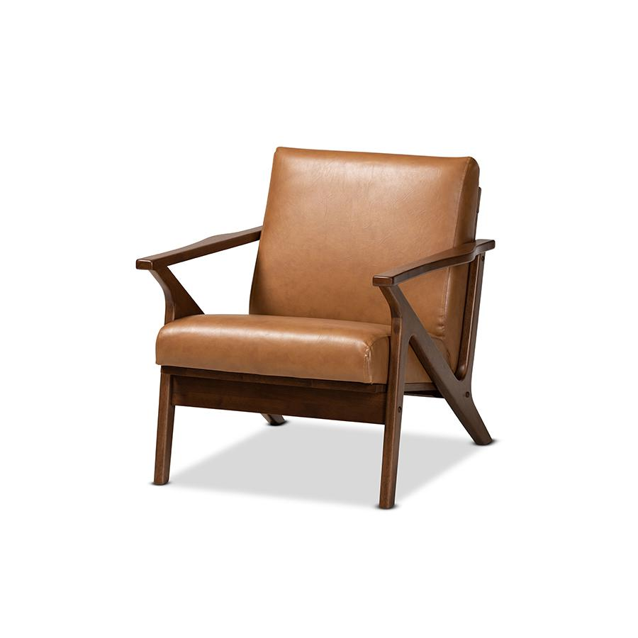 Leather Effect Lounge Chair