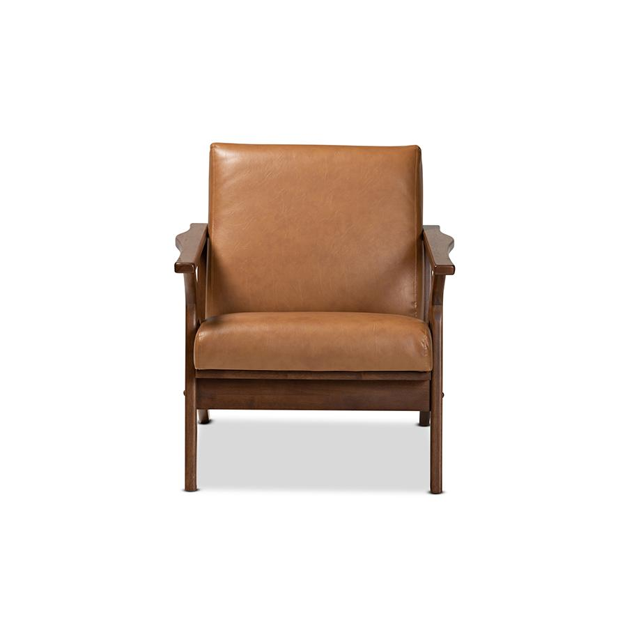 Leather Effect Lounge Chair