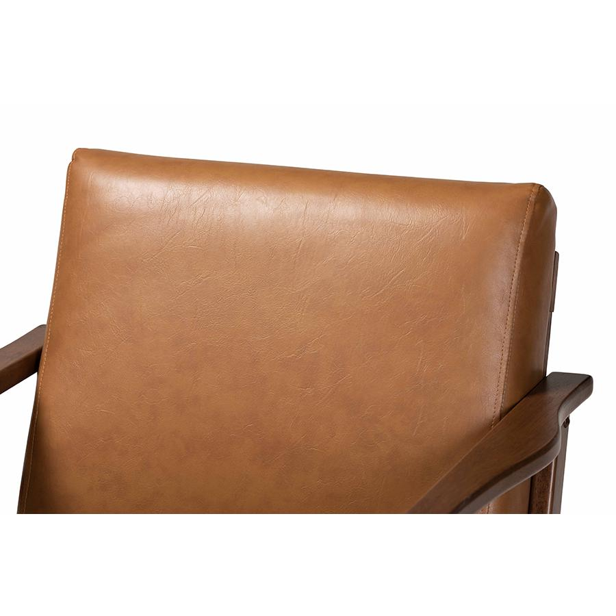 Leather Effect Lounge Chair