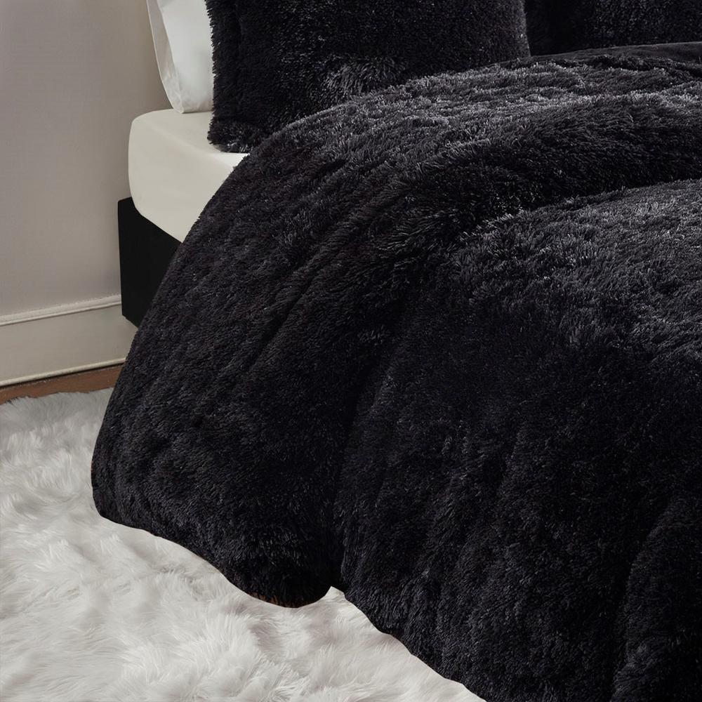 100% Polyester Solid Shaggy Fur Duvet Cover Set ID12-2039