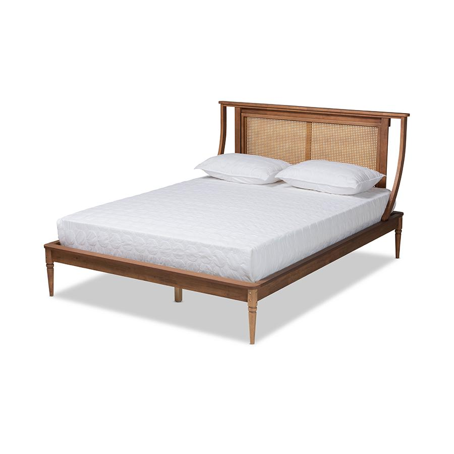 Synthetic Rattan King Size Platform Bed