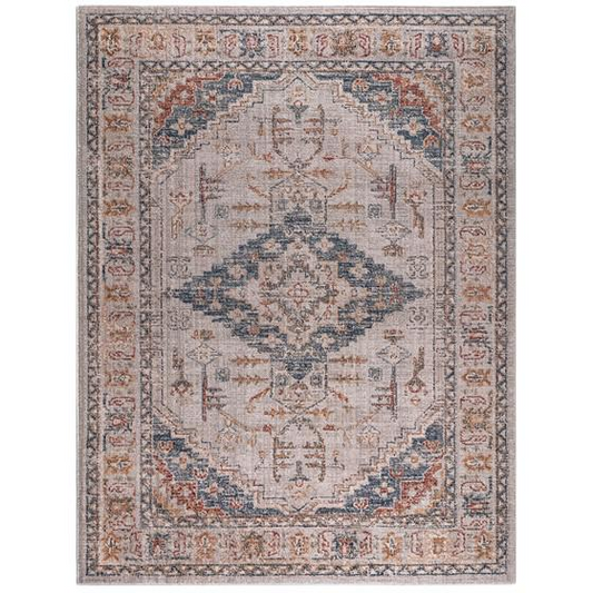 PES and Shrink PES Vintage Medallion Woven Area Rug - 5x7'