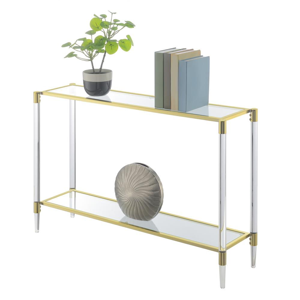 Miranda 2 Tier Glass Console Table