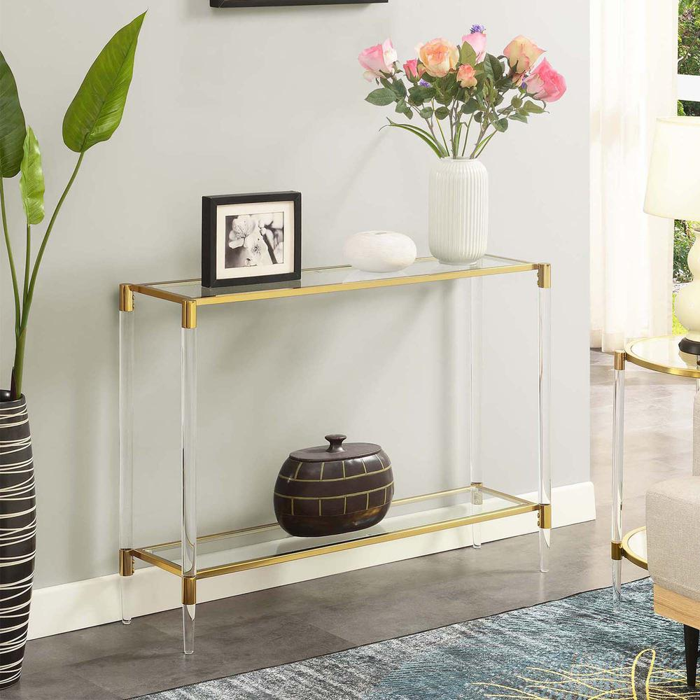 Miranda 2 Tier Glass Console Table