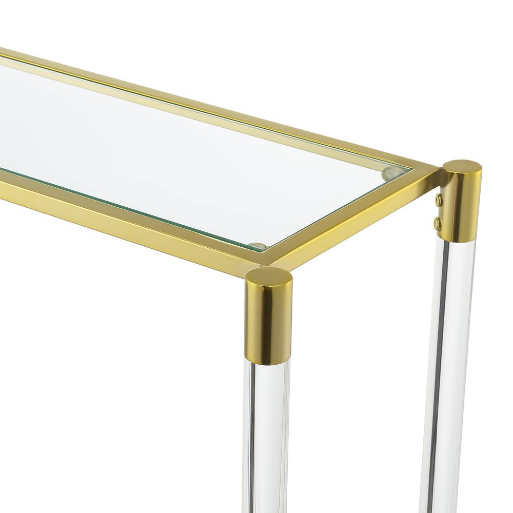 Miranda 2 Tier Glass Console Table