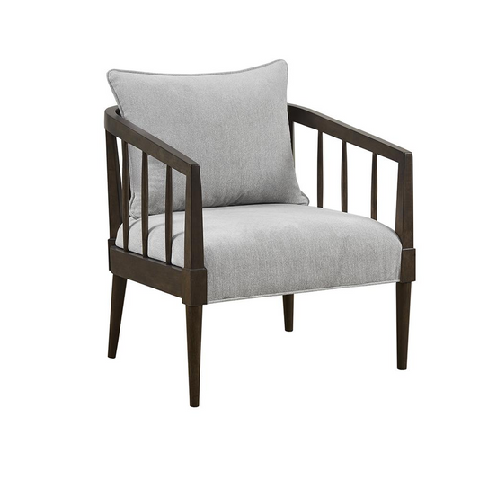 Spindle Accent Armchair with Removable Lumbar Pillow