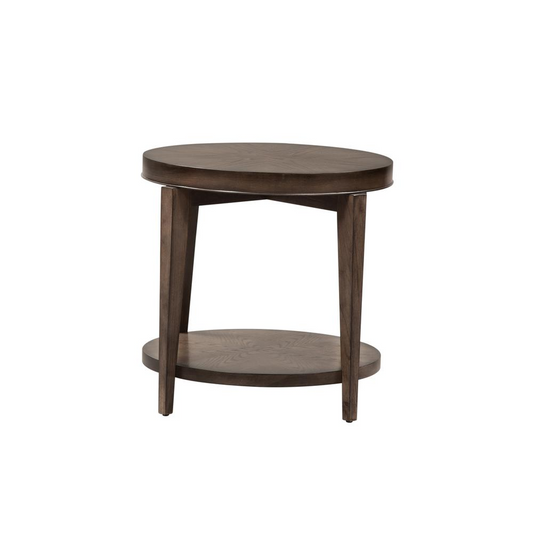 Round End Table Urban Brown