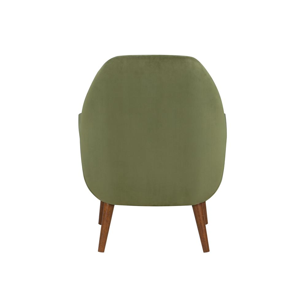 Accera Mid-Century Green Velvet Arm Chair