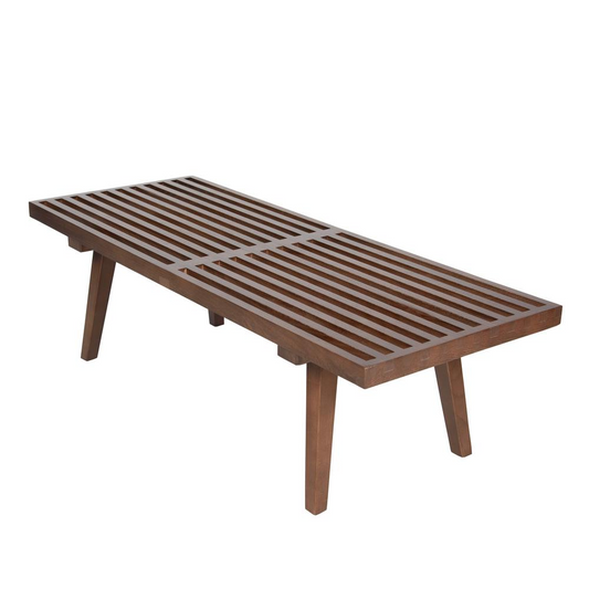 LeisureMod Mid-Century Inwood Platform Bench - 4 Feet