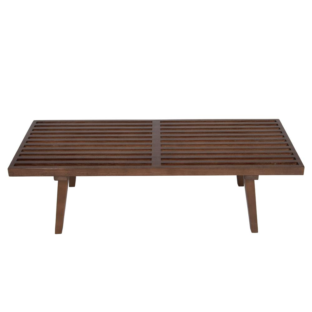 LeisureMod Mid-Century Inwood Platform Bench - 4 Feet