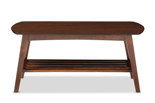 Sacramento Mid-century Modern Scandinavian Style Dark Walnut Coffee Table