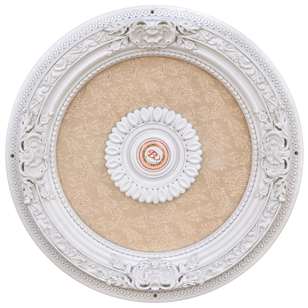 Petite Blanco Chandelier Ceiling Medallion 24 inch Diameter