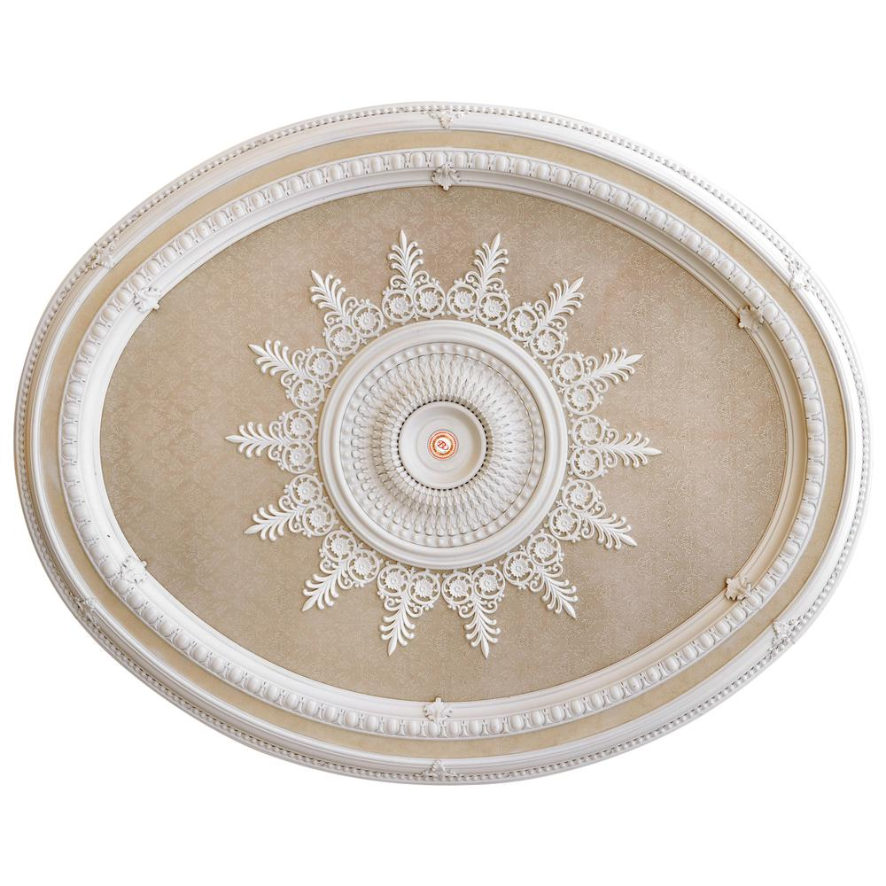 Blanco Oval Chandelier Ceiling Medallion 79 inches