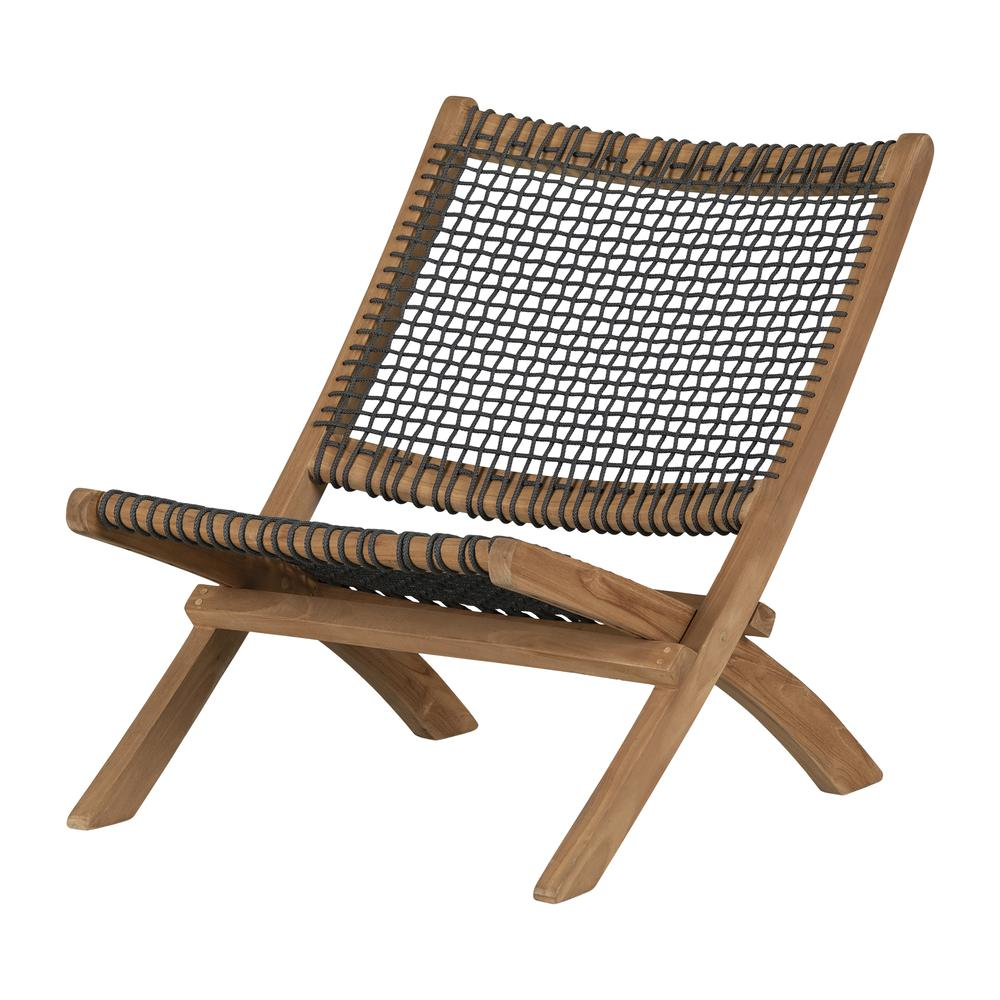 Balka Lounge Chair, Natural and Gray