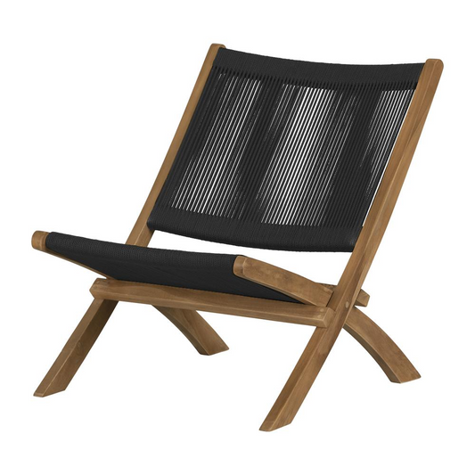 Balka Lounge Chair, Black and Natural